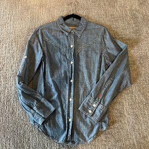 1969 gap jeans Jean shirt button down